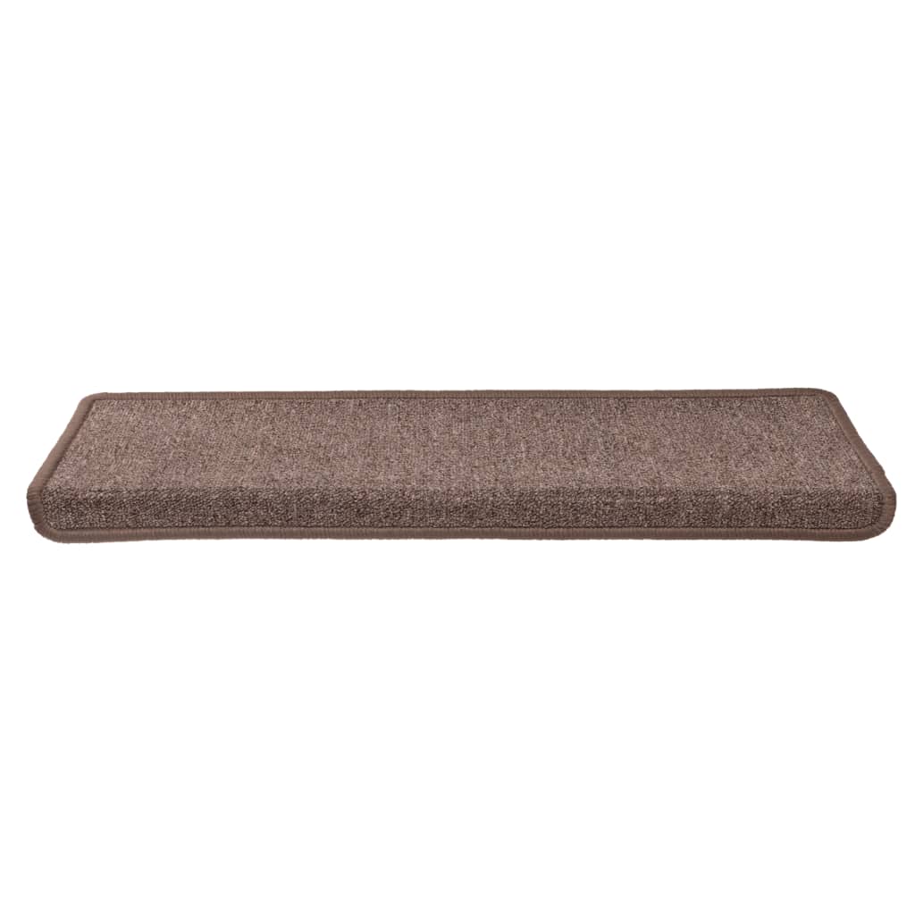 Stufenmatten 15 Stk. 65x21x4 cm Braun Rechteckiger Rand