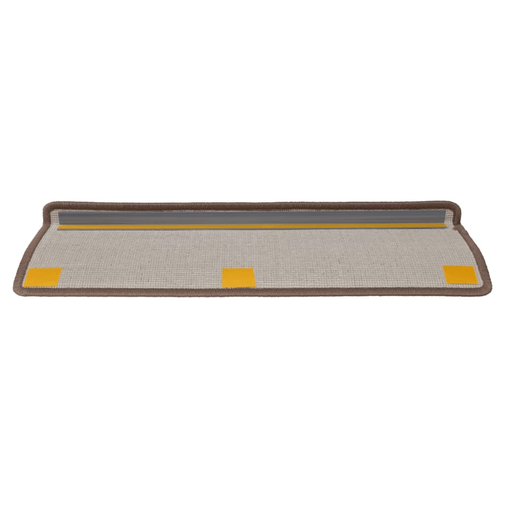 Stufenmatten 15 Stk. 65x21x4 cm Braun Rechteckiger Rand