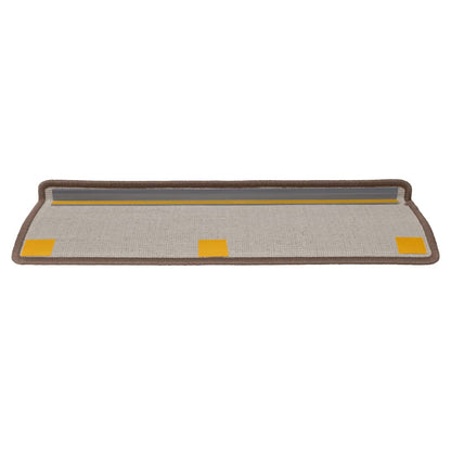Stufenmatten 15 Stk. 65x21x4 cm Braun Rechteckiger Rand
