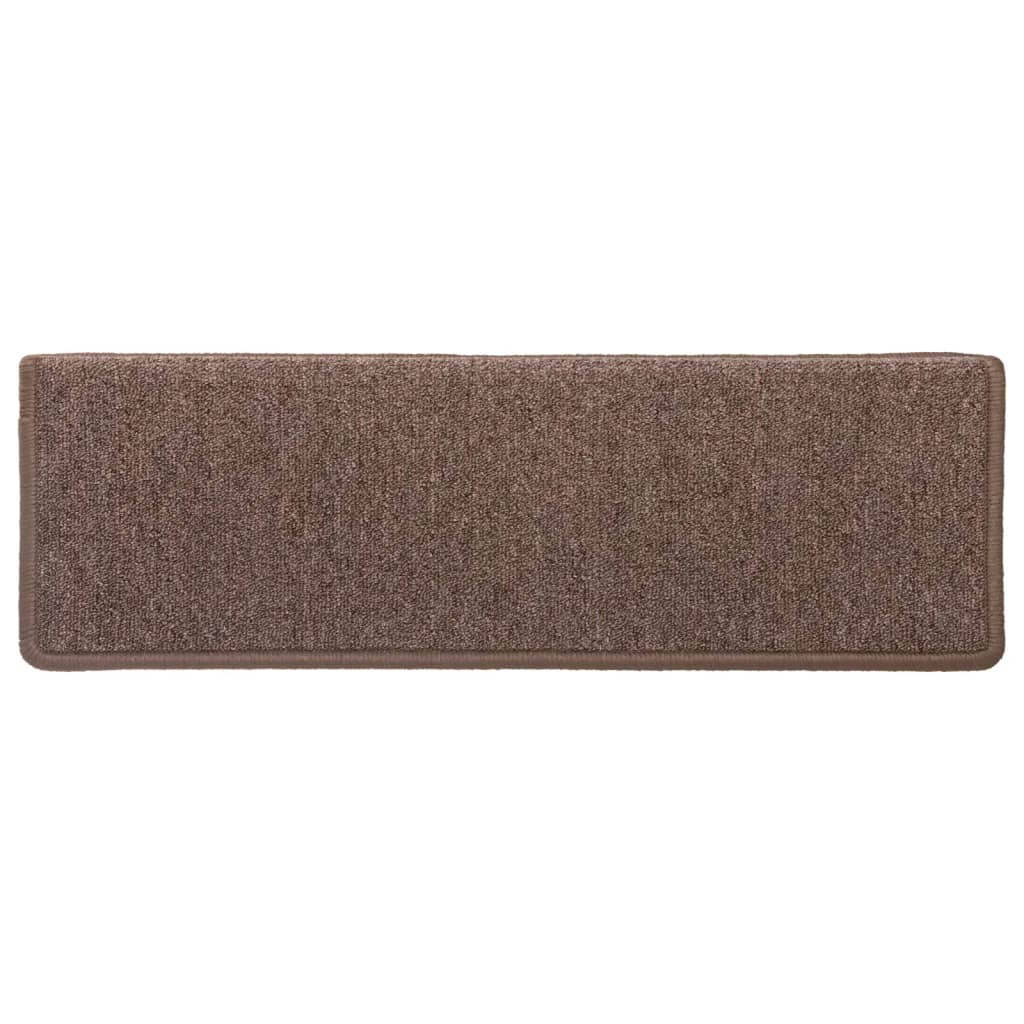 Stufenmatten 15 Stk. 65x21x4 cm Braun Rechteckiger Rand