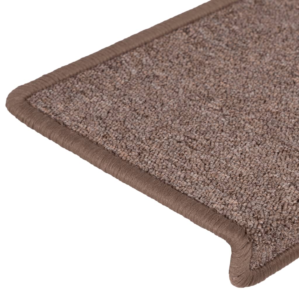 Stufenmatten 15 Stk. 65x21x4 cm Braun Rechteckiger Rand