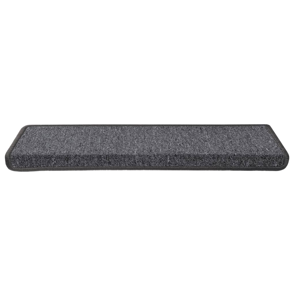 Stufenmatten 15 Stk. 65x21x4 cm Dunkelgrau Rechteckiger Rand