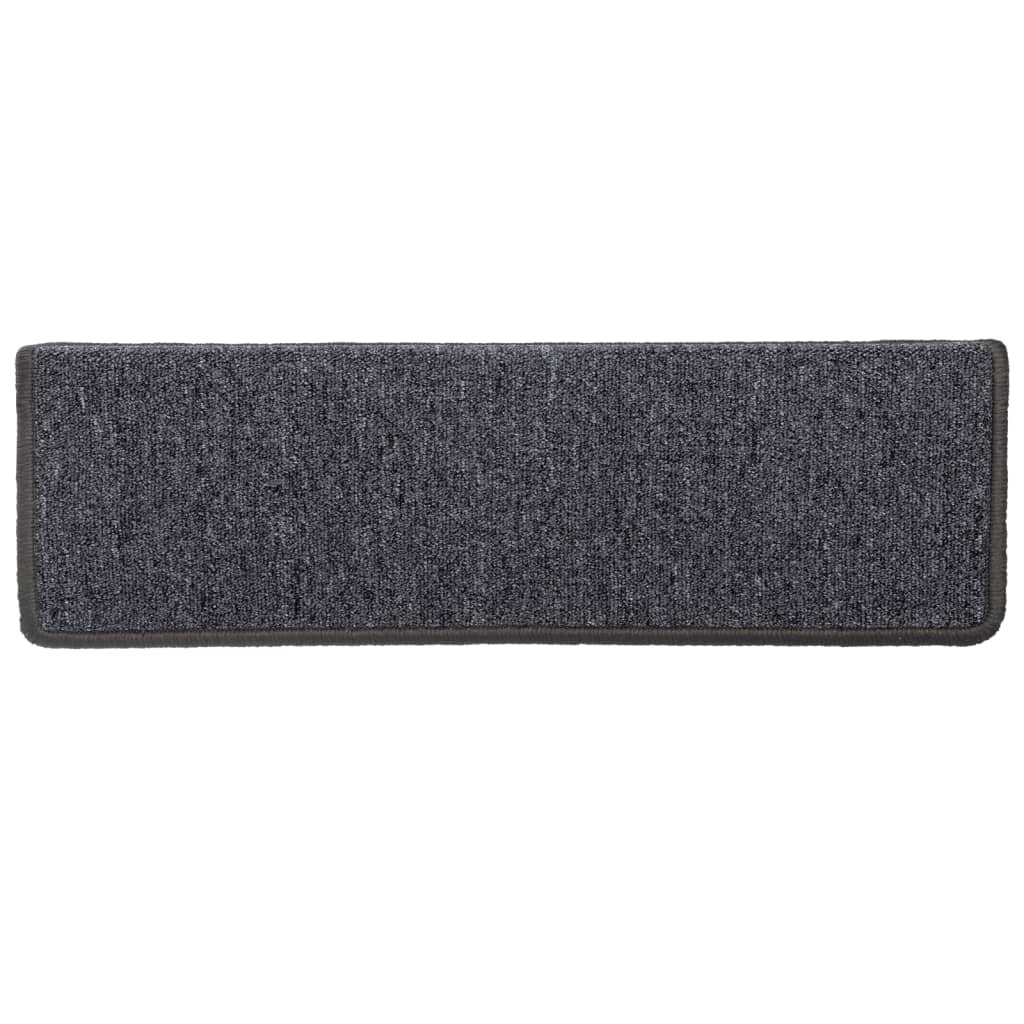 Stufenmatten 15 Stk. 65x21x4 cm Dunkelgrau Rechteckiger Rand