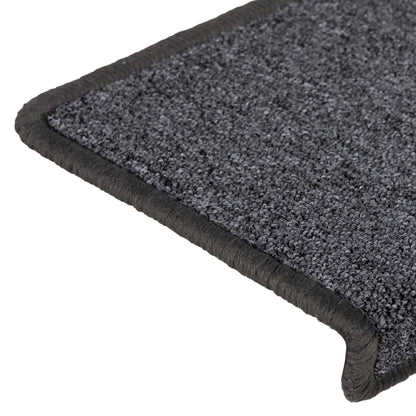 Stufenmatten 15 Stk. 65x21x4 cm Dunkelgrau Rechteckiger Rand