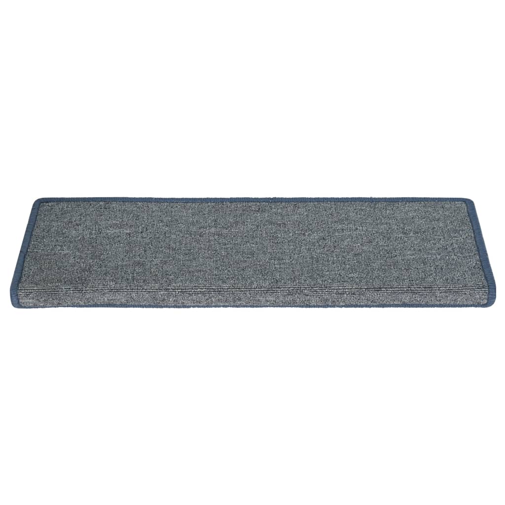Stufenmatten 15 Stk. 65 x 21 x 4 cm Hellgrau und Blau Rechteckiger Rand