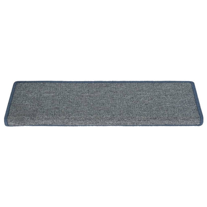 Stufenmatten 15 Stk. 65 x 21 x 4 cm Hellgrau und Blau Rechteckiger Rand