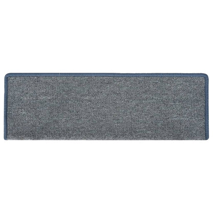 Stufenmatten 15 Stk. 65 x 21 x 4 cm Hellgrau und Blau Rechteckiger Rand