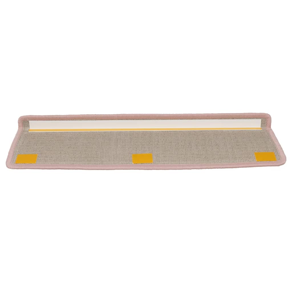 Stufenmatten 15 Stk. 65 x 21 x 4 cm Hellrosa Rechteckiger Rand