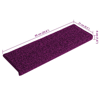 Stufenmatten 15 Stk. 65x21x4 cm Rosa Rechteckiger Rand