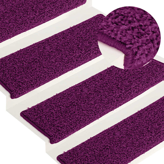 Stufenmatten 15 Stk. 65x21x4 cm Rosa Rechteckiger Rand
