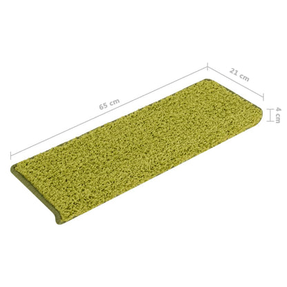 Stufenmatten 15 Stk. 65x21x4 cm Grün Rechteckiger Rand