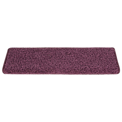 Stufenmatten 15 Stk. 65 x 21 x 4 cm Dunkelviolett Rechteckiger Rand