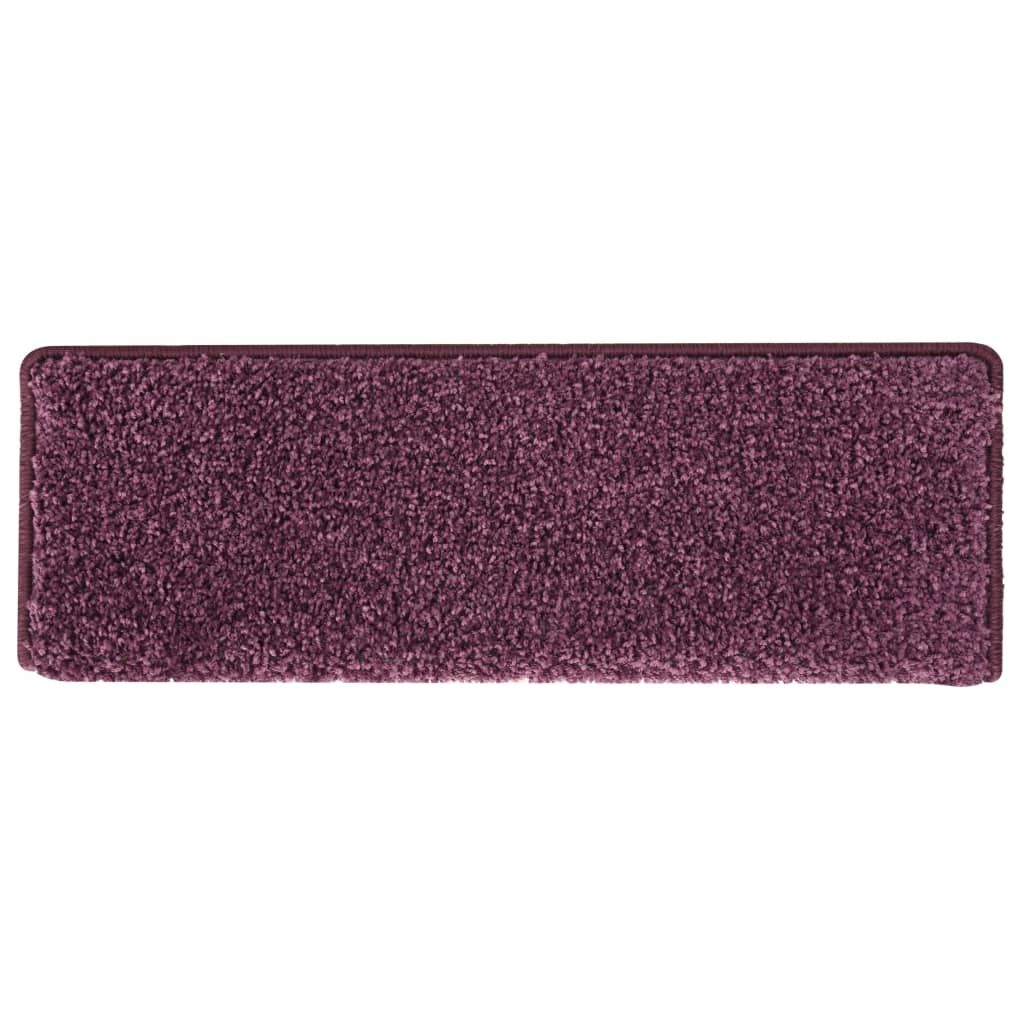 Stufenmatten 15 Stk. 65 x 21 x 4 cm Dunkelviolett Rechteckiger Rand