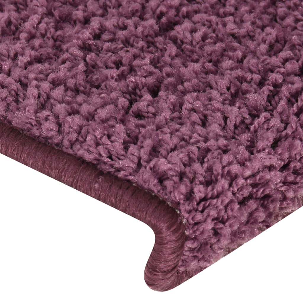 Stufenmatten 15 Stk. 65 x 21 x 4 cm Dunkelviolett Rechteckiger Rand