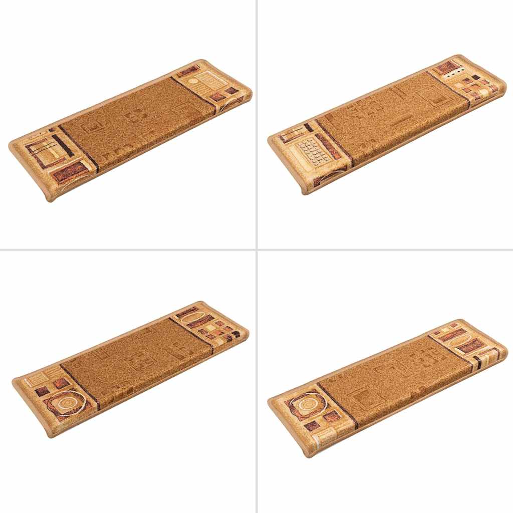 Treppenmatten Selbstklebend 15 Stk. 65x21x4 cm Beige