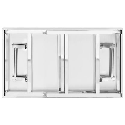 Küchen-Arbeitstisch Klappbar 100x60x80 cm Edelstahl