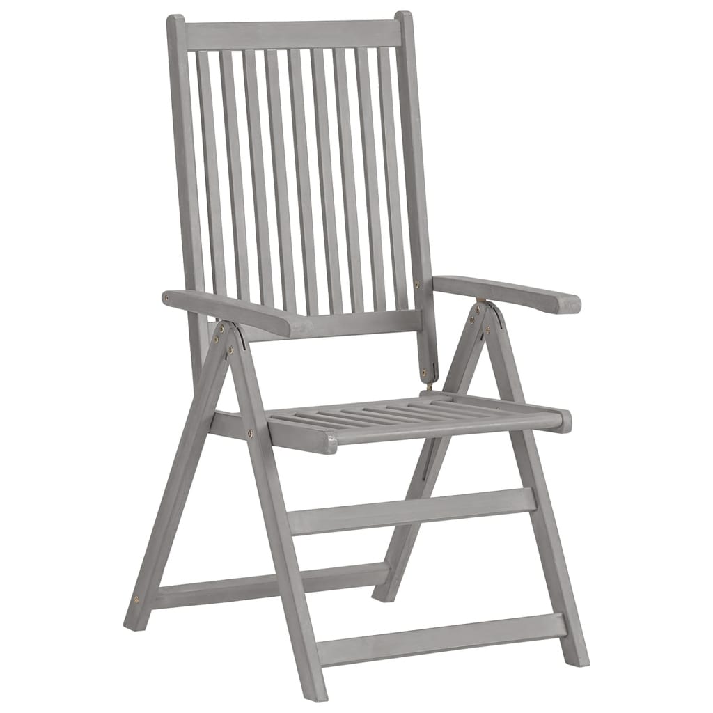 Verstellbare Gartenstühle 4 Stk. mit Auflagen Massivholz Akazie