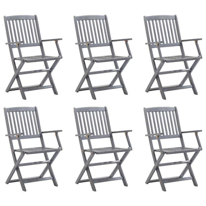Klappbare Gartenstühle 6 Stk. Massivholz Akazie