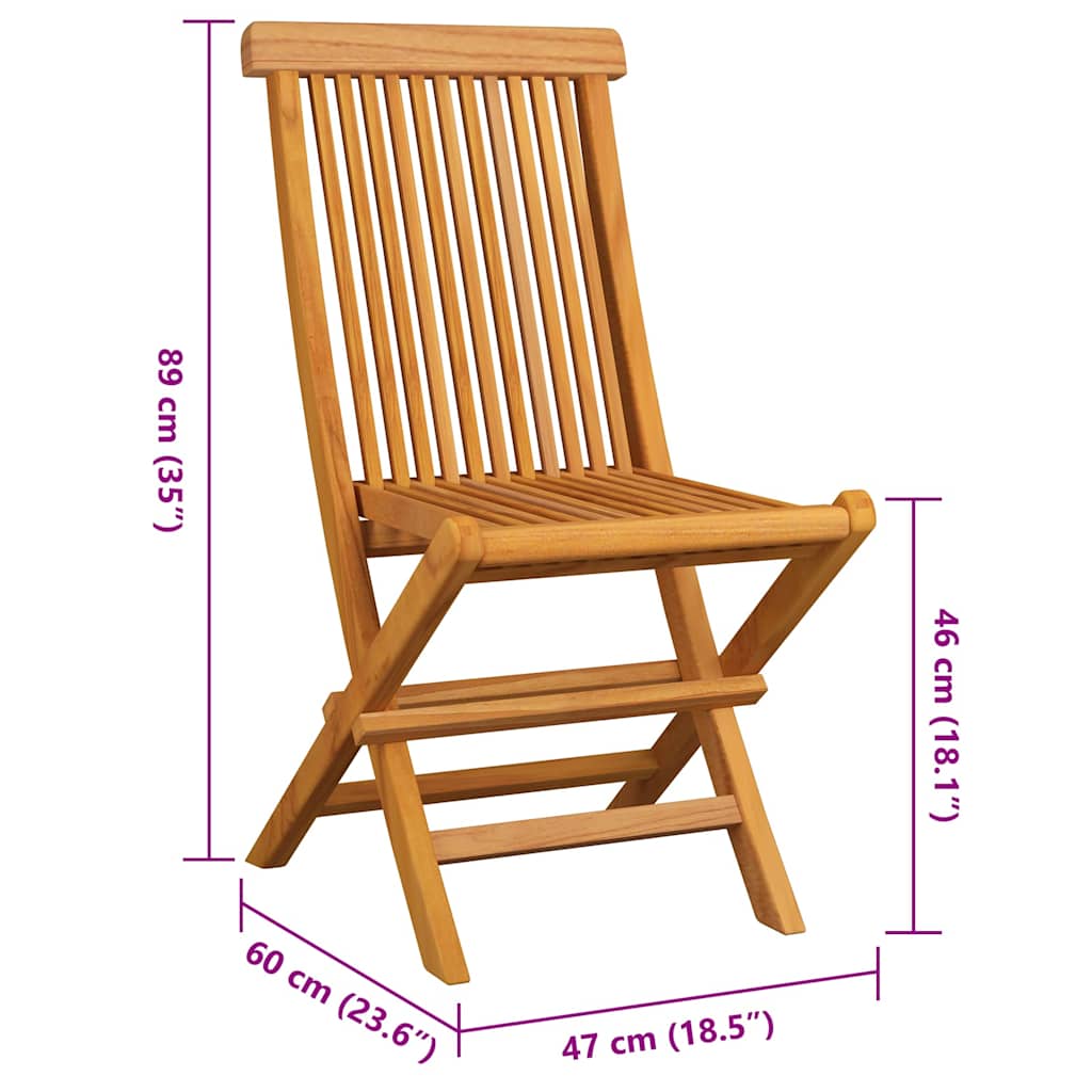Gartenstühle mit Königsblauen Kissen 6 Stk. Massivholz Teak