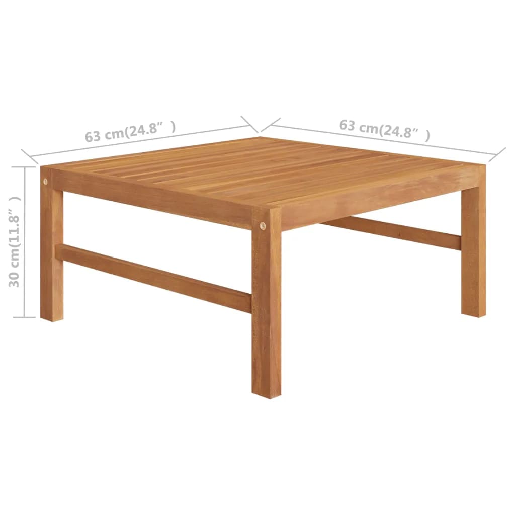 3-tlg. Garten-Lounge-Set mit Dunkelgrauen Kissen Teakholz