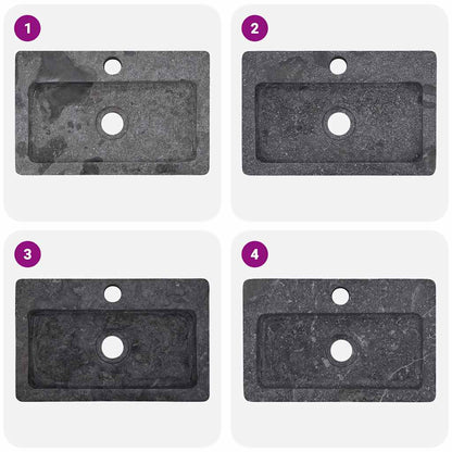 Wandwaschbecken Grau 38x24x6,5 cm Marmor