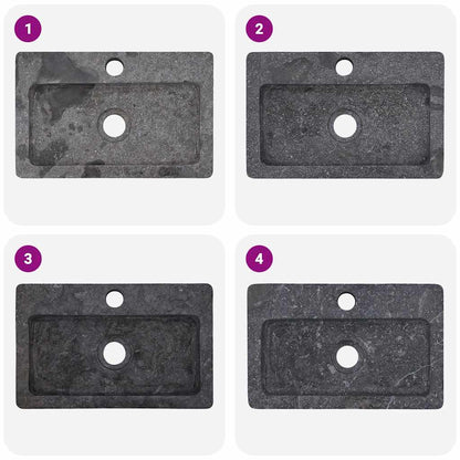 Wandwaschbecken Grau 38x24x6,5 cm Marmor