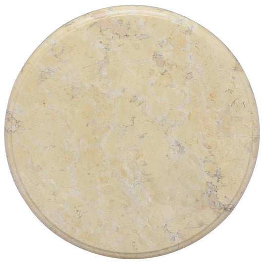 Tischplatte Creme Ø40x2,5 cm Marmor