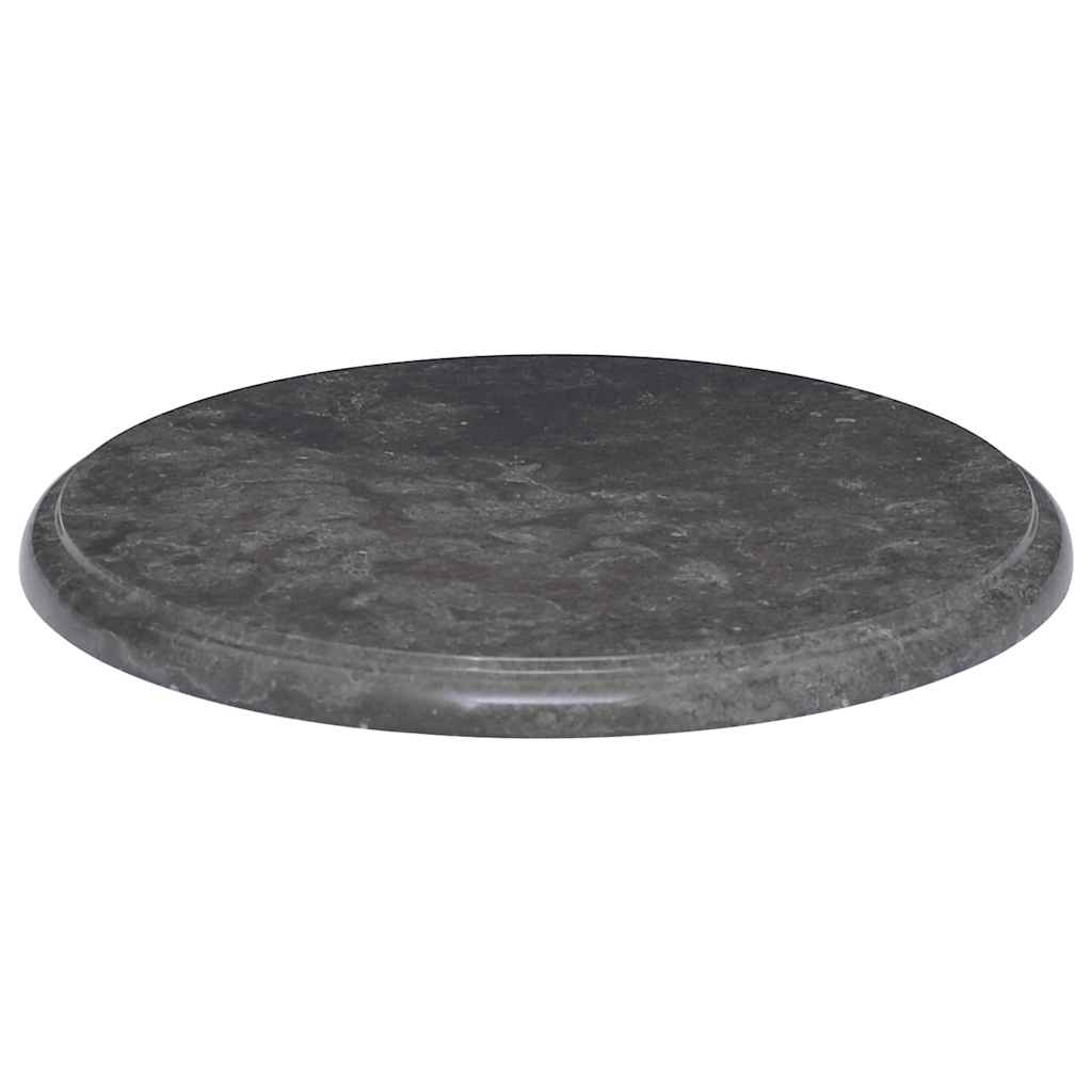 Tischplatte Schwarz Ø40x2,5 cm Marmor