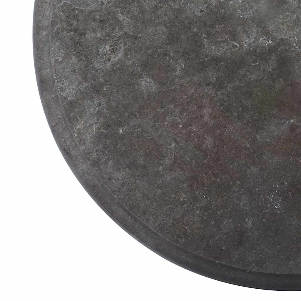 Tischplatte Schwarz Ø40x2,5 cm Marmor