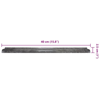 Tischplatte Schwarz Ø40x2,5 cm Marmor
