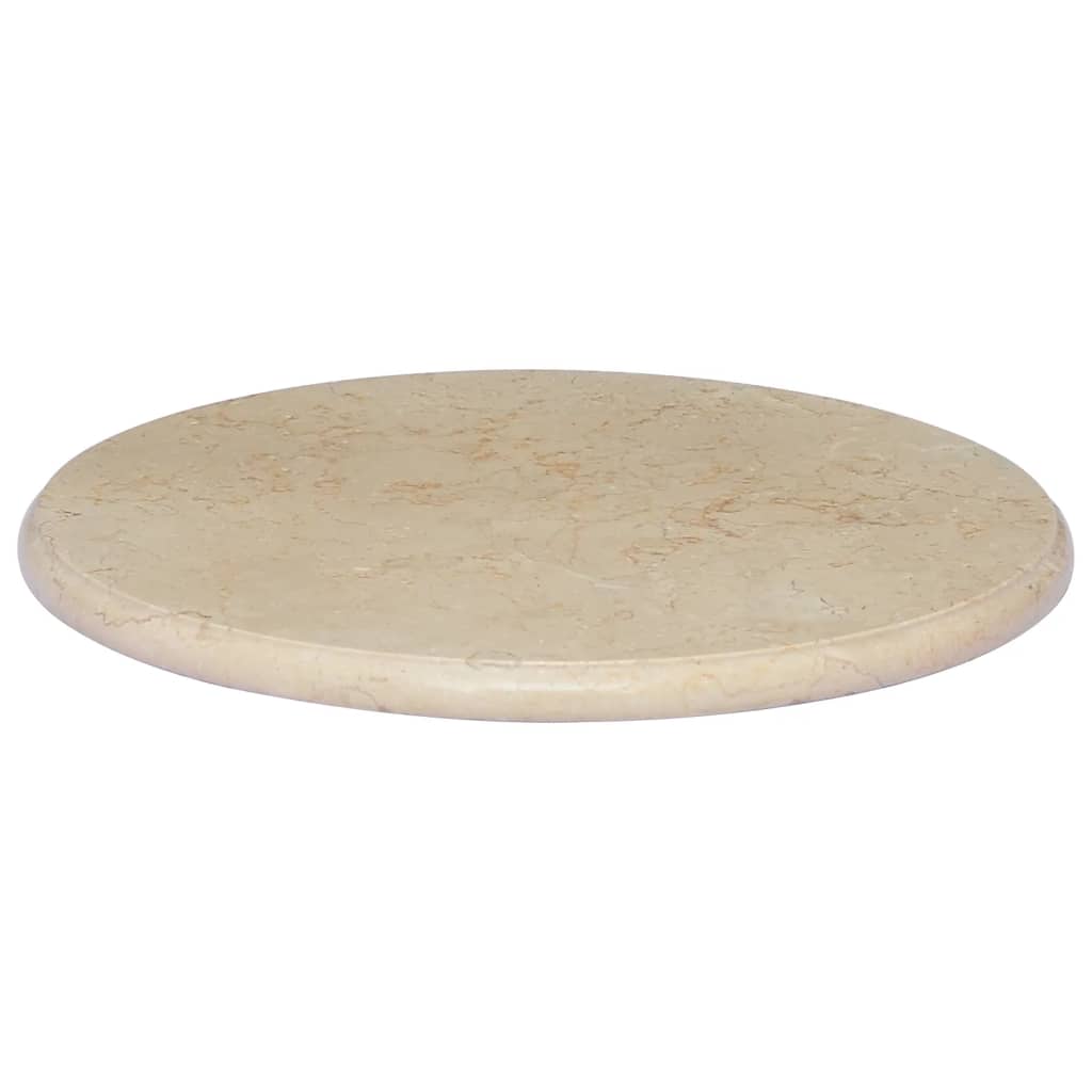 Tischplatte Creme Ø50x2,5 cm Marmor