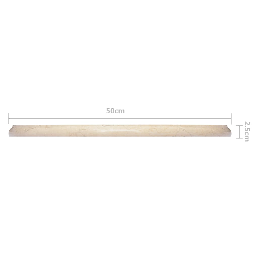 Tischplatte Creme Ø50x2,5 cm Marmor