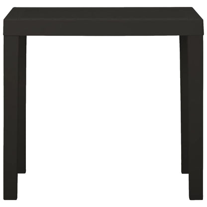 Gartentisch Anthrazit 79x65x72 cm Kunststoff