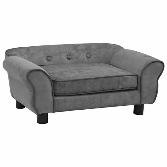 Hundesofa Dunkelgrau 72x45x30 cm Plüsch