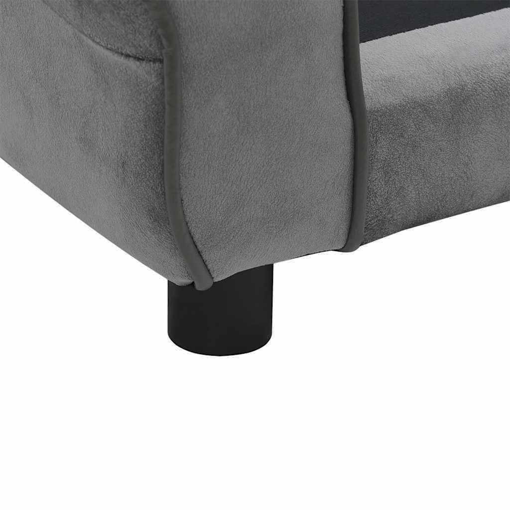 Hundesofa Dunkelgrau 72x45x30 cm Plüsch