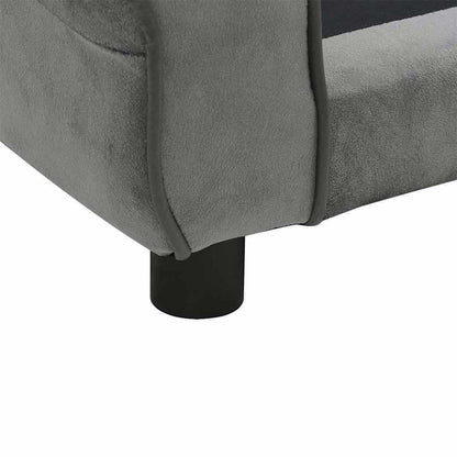 Hundesofa Dunkelgrau 72x45x30 cm Plüsch
