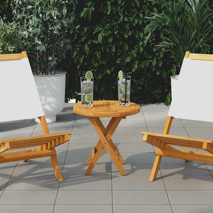 Tischplatte Massivholz Teak Rund 2,5 cm 40 cm