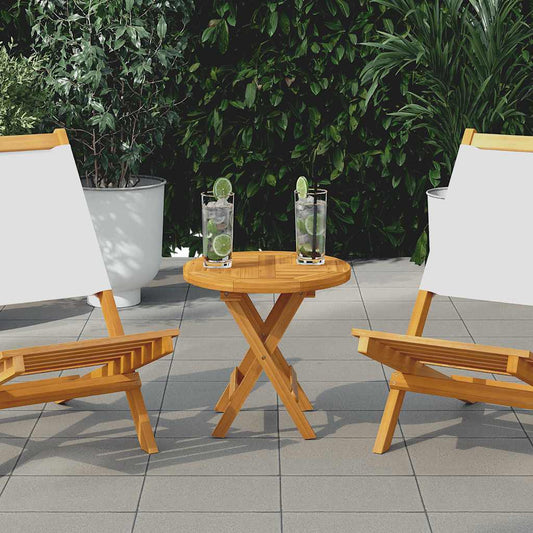 Tischplatte Massivholz Teak Rund 2,5 cm 40 cm
