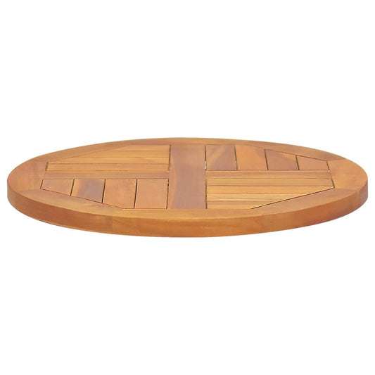 Tischplatte Massivholz Teak Rund 2,5 cm 50 cm