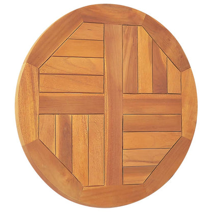 Tischplatte Massivholz Teak Rund 2,5 cm 50 cm