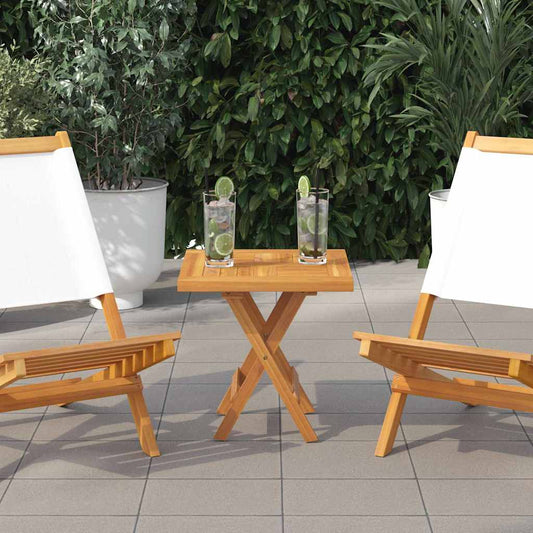 Tischplatte Quadratisch 50x50x2,5 cm Massivholz Teak