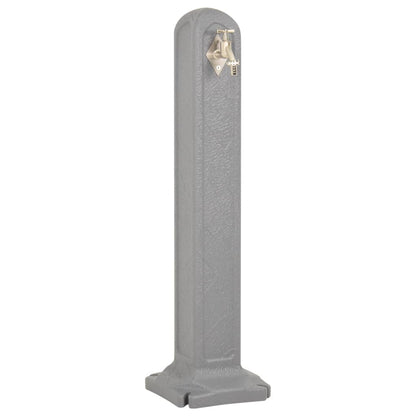 Wasserzapfsäule Hellgrau Steinoptik