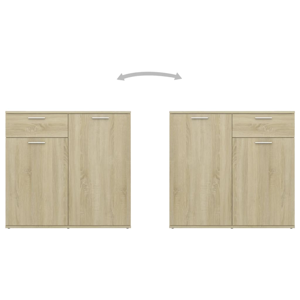 Sideboard Sonoma-Eiche 80x36x75 cm Holzwerkstoff