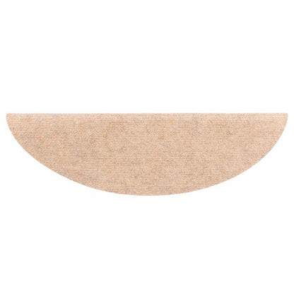 Stufenmatten Selbstklebend 5 Stk. 56x17x3 cm Hellbraun Halbrund