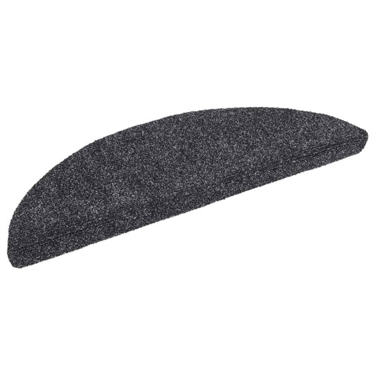 Stufenmatten Selbstklebend 5 Stk. 56x17x3 cm Dunkelgrau Halbrund