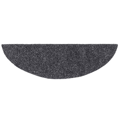 Stufenmatten Selbstklebend 5 Stk. 56x17x3 cm Dunkelgrau Halbrund