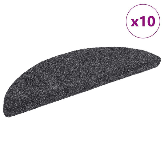 Stufenmatten Selbstklebend 10 Stk. 56x17x3 cm Dunkelgrau Halbrund