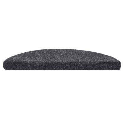Stufenmatten Selbstklebend 10 Stk. 56x17x3 cm Dunkelgrau Halbrund