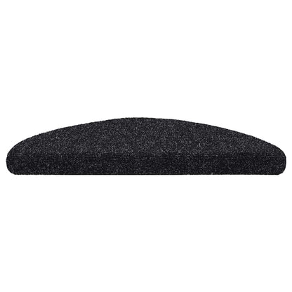 Stufenmatten Selbstklebend 5 Stk. 56x17x3 cm Schwarz Halbrund