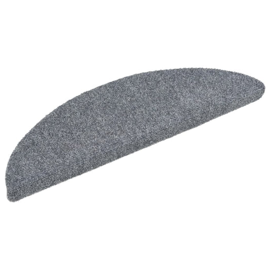 Stufenmatten Selbstklebend 5 Stk. 56x17x3 cm Hellgrau Halbrund